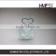 Heart shaped glass candle holder decoration