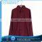 new style plain dyed ladies batwing sleeve pleated dress shirt