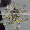 2016 beautiful yellow crystal glass lotus flower decoration on sale