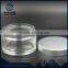 Clear 200ml screw cap round glass cosmetic cream jar