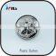 shining silver plastic ABS button for coats