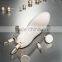 Professional manicure pedicure set with 6 attachments for buffing/