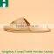 Golden Satin Fabric Hotel Slipper with TPR Outsole