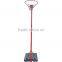 Portable height adjustable basketball stand