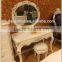 Bedroom furniture White French style antique wooden dressing table with silver painted