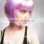 New Halloween wig, cheap purple synthetic hair short Bob wigs, party wig
