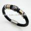 Cool Mens Jewelry Vinatge Charm Bangle Magnetic Clasp Stainless Steel Wrap Leather Cuff Bracelet