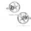 Novelty silver jewelry cooper steering wheel cufflinks