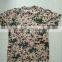 Custom made100% cotton green/brown print military camouflage T shirt