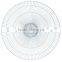 2016 simple design cooling oscillating electric metal table fan with led light