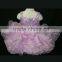 Pink Crystal Beading A Line Puffy Mini Custom Made Vestidos Flower Girl for Wedding TF002 organza flower girl dress