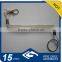 High tension spring steel lanyard cable with hook