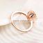 Real rose gold big crystal wedding jewelry latest gold ring designs