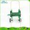 Retractable garden water hose reel cart with plastic plate,connector and handle