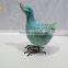 Hot selling ceramic yellow glaze distressed goose