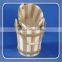 Natural small round wooden craft bucket for kids