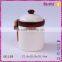 Ceramic Kitchen Coffee Canister With Wood Spoon
