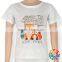 Little Girls White Cartoon Fox Print Short Sleeve T Shirt