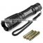 2016 High quality Waterproof LED Torches Zoomable 3 Modes Tactical Flashlight 18650battery