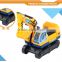 Excavator Digger Scooter Pulling Cart Kids Ride on Car with Pretend Play Construction Truck Toy