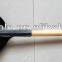 Plastic snow shovel with wooden handle &D-grip.