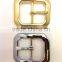 Chrome Plate Center Bar buckle, Solid Brass Center Bar Buckle with one prong