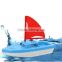 Mini plastic baby sailboat toys speedboat toys , floating bath toys boat for kids play