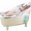 4pcs plastic bathroom set with different colour and decal