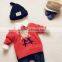 Red 3d reindeer knitted christmas jumper for children