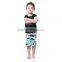 Kids Girls' black top and ruffle pants outfit