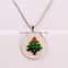 Christmas Necklace-Christmas Jewelry-Santa Claus/Snowman/Bells/Tree/Reindeer Necklace,Fluorescent Holiday Chain Pendant Necklace