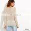 China Manufacturer Boat Neck Drop Shoulder Loose Knitted Jumper