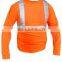 Safety Orange Lime Microfiber T-Shirt Policy Safety T-shirt Reflective Safety Short Sleeve T-Shirt HIGH VIZ