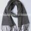 inner mongolia factory wholesale stock 2017 autumn winter warm men women long tassel plain weave solid color wool scarf