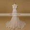 Graceful Beaded Lace Mermaid V Back Wedding Dress Chapel Train