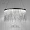 Post modern Luxurious pendant lamp Creative Fringed Aluminum Chrome Chain Led hanging Light Living Room Restaurant