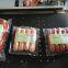 automatic hotdog top side sticker flat labeling machine