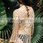 New Fashion Women Beach Dress Hollow Out Loose Knitted Bikini Beach Cover Up Casual, long sleeved Cover Up Long Solid