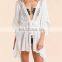 New Beach Cover Up White Lace cotton Swimsuit cover up Summer Crochet Beachwear Bathing suit cover ups Beach Dress