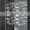 Bathroom tempered glass sliding bath room door bathtub shower screen glass