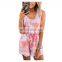 Hot Sale Summer Casual Sleeveless Colored Gradient Jumpsuit For Jumpsuit Women Leisure Tank Top Shorts Tie Dye Jumpsuits Women