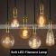 Tonghua Vintage Edison Bulb G125 4W Soft LED Filament Bulb Dimmable Amber Glass 220V with Warm White Light