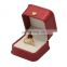 Factory direct supply customized red leather convex edge jewelry box pendent box