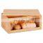 Large Single Layer Bamboo Bread Box Bamboo Bread Storage Box With Cutting Board