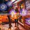 Remote Control 8 Modes Dimmable Battery Operated Hanging Starburst LED Bouquet Shape String Lights