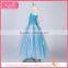 1-9 years baby girl movie formal dress and snowflake fabric for elsa