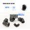MPV series pneumatic parts 4mm 6mm 8mm 10mm 12mm pu hose connector angle two snorkel L-type push to connect fitting