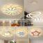Modern Bedroom Living Room Flower Petal Shape LED Chandelier Changeable Colors Ceiling Light With APP And Remote Control