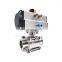 Stainless Steel  3PC Tri-Clamp Pneumatic Actuated Ball Valve