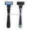 6 Blades Men Shaving Razor Stainless Steel Blade Disposable Razor Blade Comfortable Rubber Handle Factory Wholesale Razor